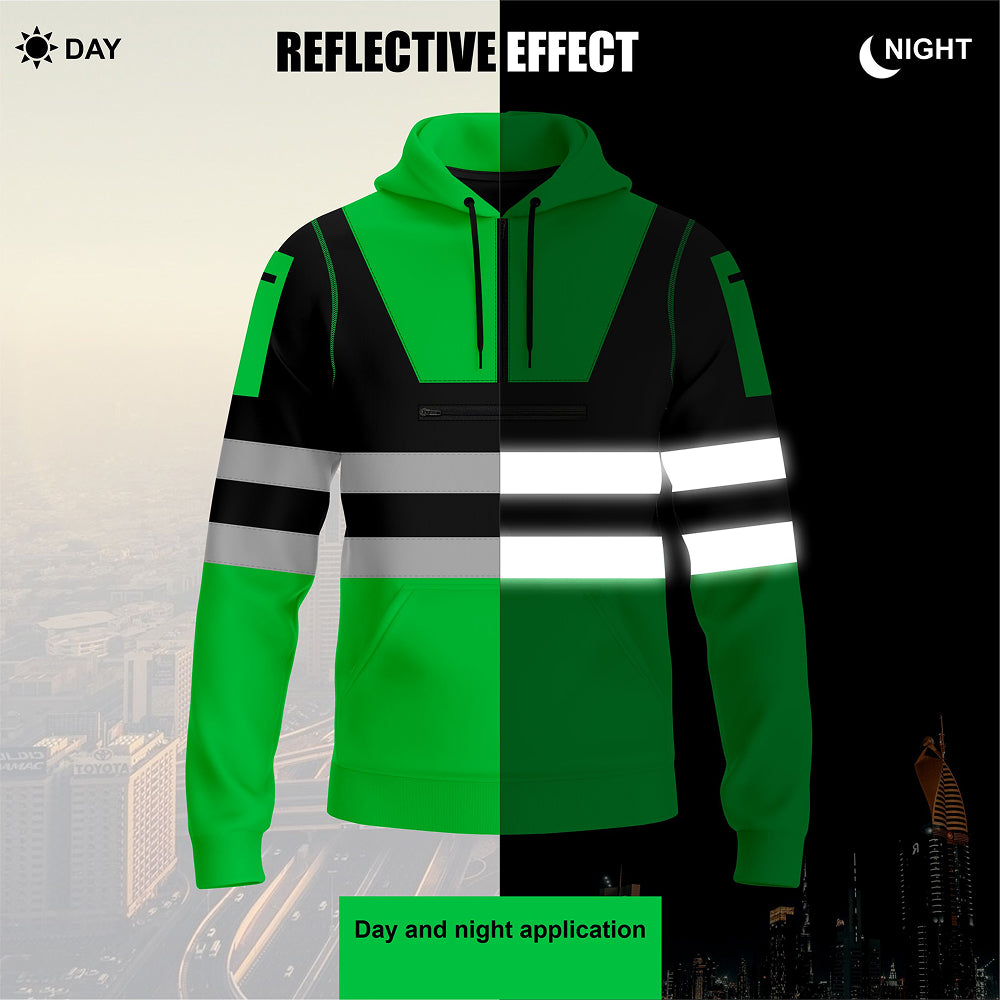 Hi-Vis Work Hoodie 6 | High Visibility Workwear Pullover TORO ACTIVA