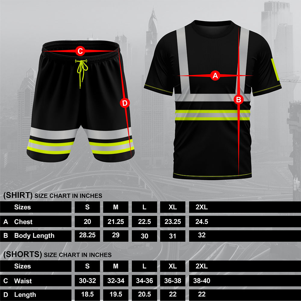 Toro Activa Hi-Vis Tracksuit Workwear Set SST-104 - Black/Yellow TORO ACTIVA