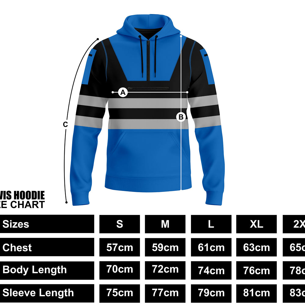 Hi-Vis Work Hoodie 6 | High Visibility Workwear Pullover TORO ACTIVA
