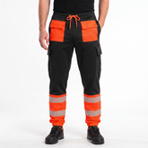 Toro Activa Workwear Fleece Joggers TR106 - Black/Orange TORO ACTIVA