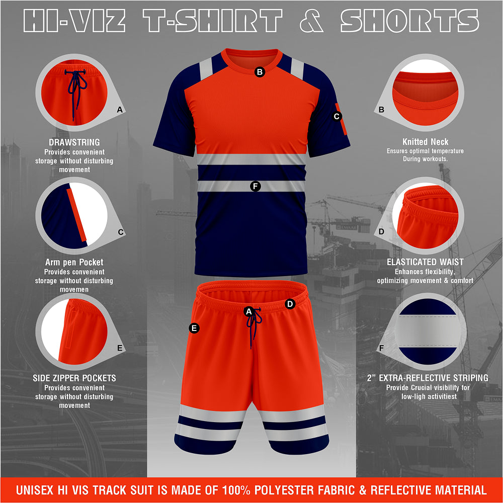 Toro Activa Hi-Vis Tracksuit SST-101 Orange/Navy TORO ACTIVA