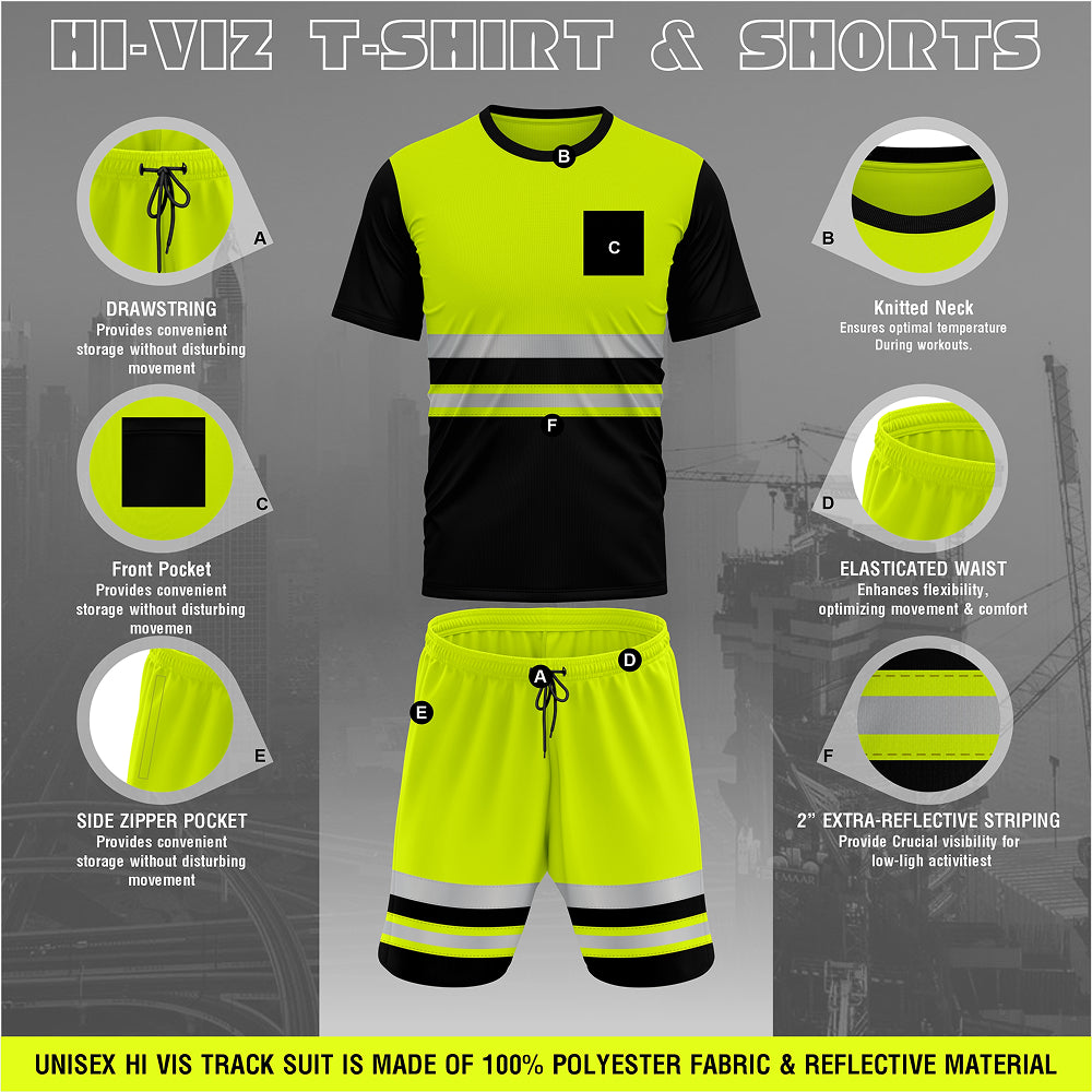 Toro Activa Hi-Vis Tracksuit workwear Set SST-103 - Yellow/Black TORO ACTIVA