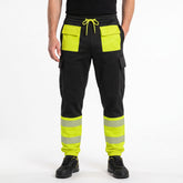 Toro Activa Workwear Fleece Joggers TR106 - Black/Yellow TORO ACTIVA