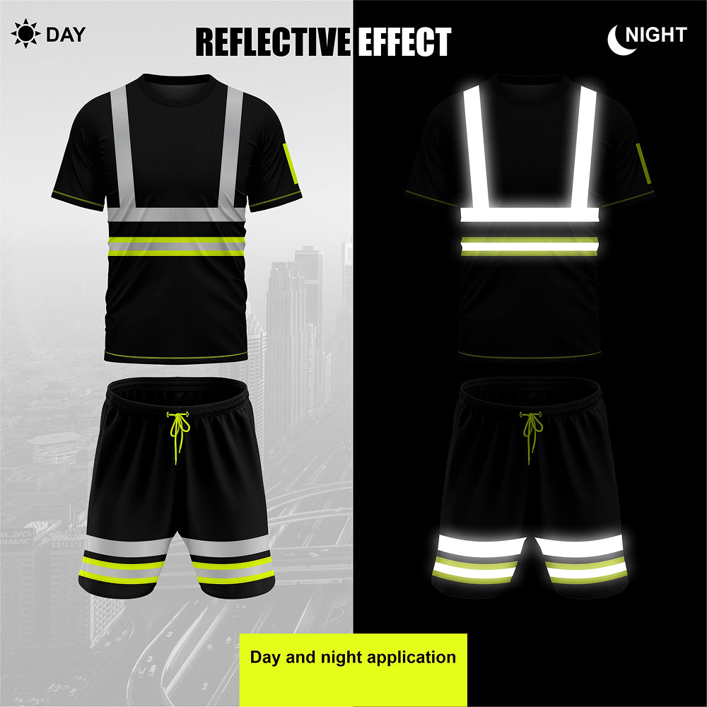 Toro Activa Hi-Vis Tracksuit Workwear Set SST-104 - Black/Yellow TORO ACTIVA