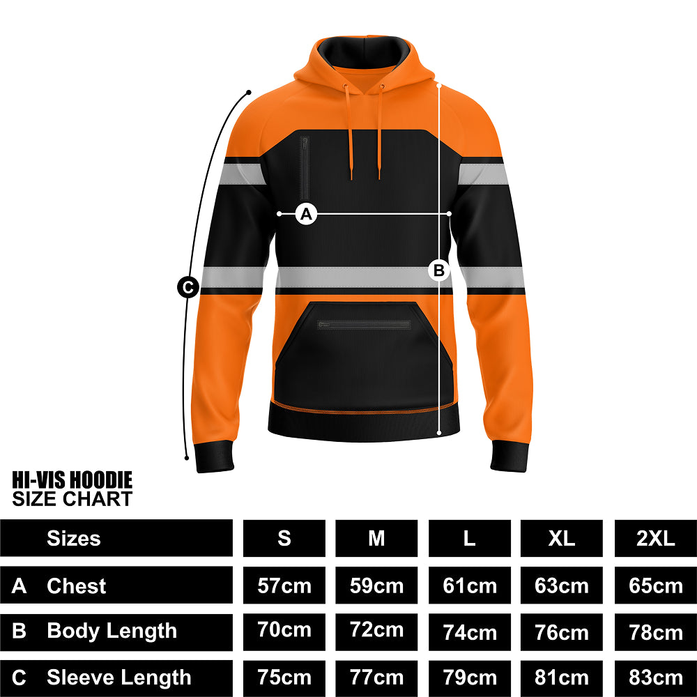 Hi-Vis Work Hoodie 2003 | Fleece Workwear Pullover TORO ACTIVA