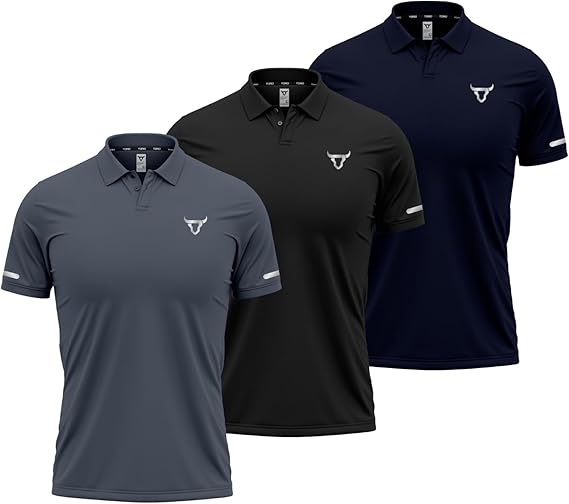 Toro Activa Performance Polo Shirt - 3 Colour Pack Black Grey Navy TORO ACTIVA