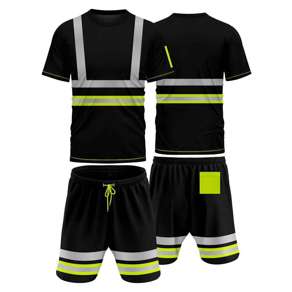 Toro Activa Hi-Vis Tracksuit Workwear Set SST-104 - Black/Yellow TORO ACTIVA