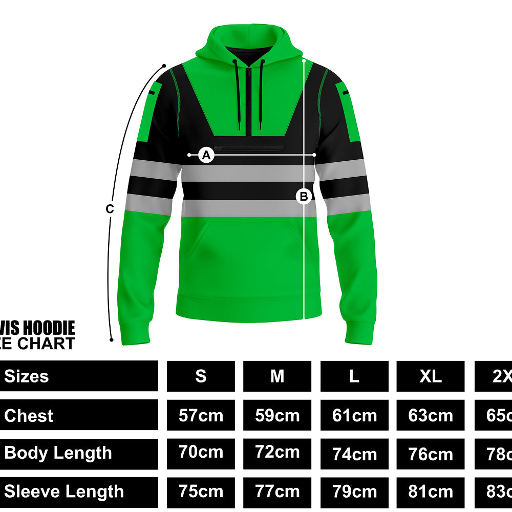 Hi-Vis Work Hoodie 6 | High Visibility Workwear Pullover TORO ACTIVA