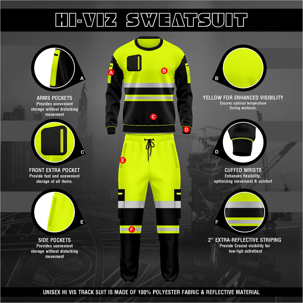Toro Activa Essential Hi-Vis Fleece Pullover Tracksuit - TS103 TORO ACTIVA
