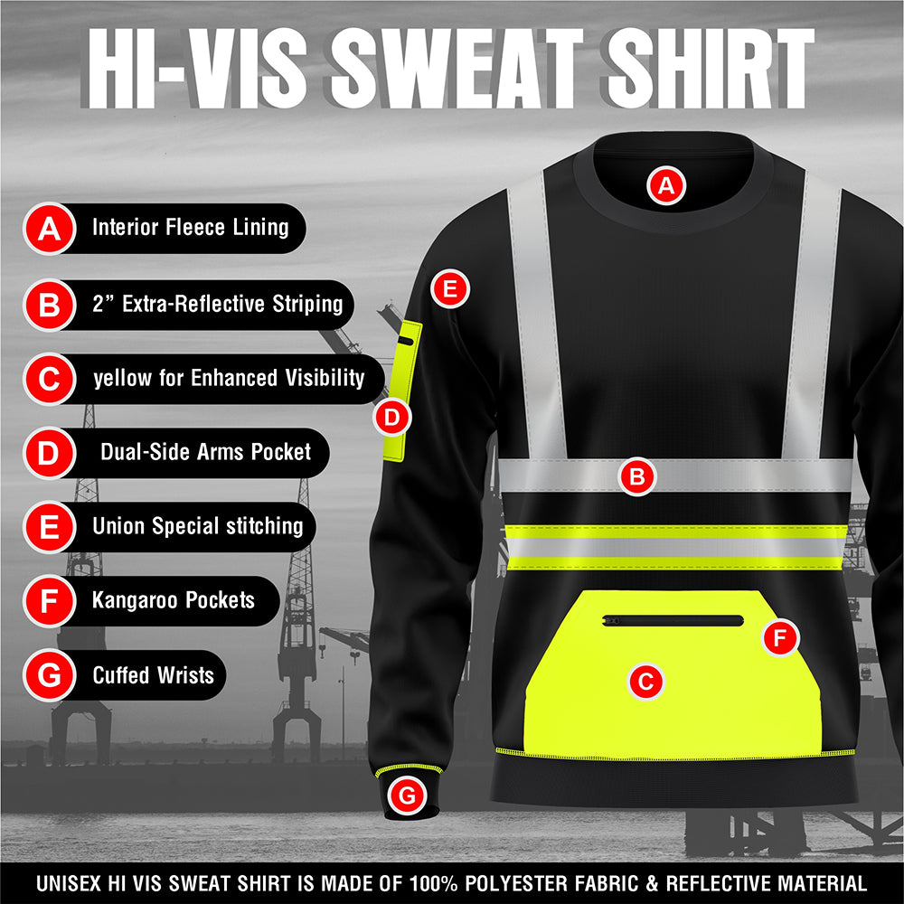 Toro Activa Workwear Hi-Vis Fleece Sweatshirt S104 TORO ACTIVA