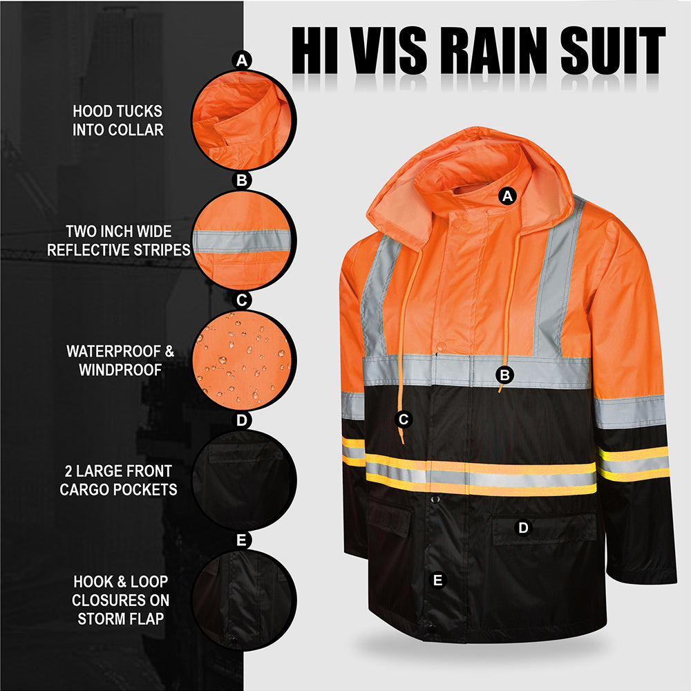 Toro Activa Lightweight Hi-Vis Rainsuit - RS103 TORO ACTIVA