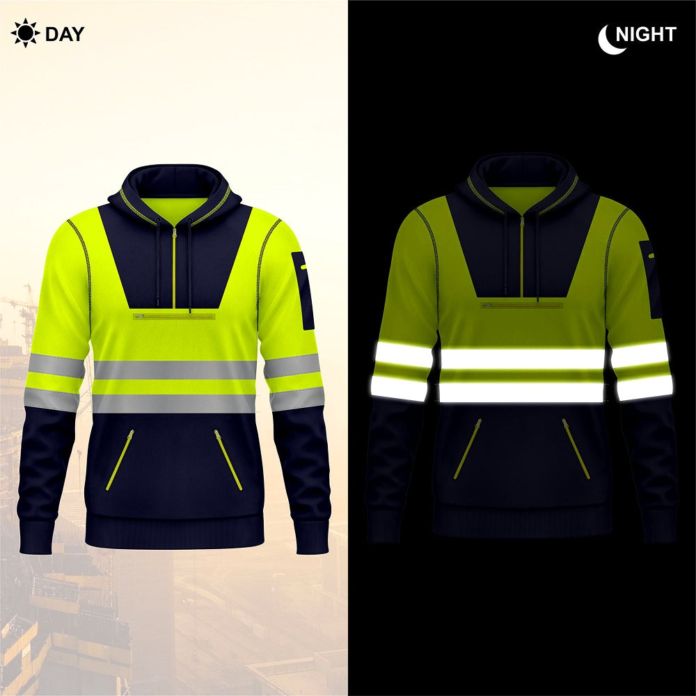 Hi-Vis Work Hoodie 6 | High Visibility Workwear Pullover TORO ACTIVA