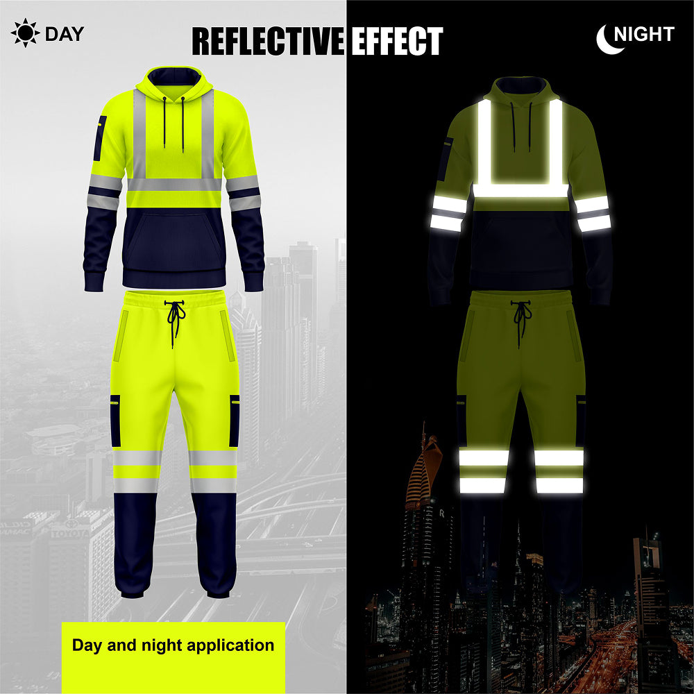 Toro Activa Hi-Vis Pullover Tracksuit - TS06 - Yellow/Navy TORO ACTIVA
