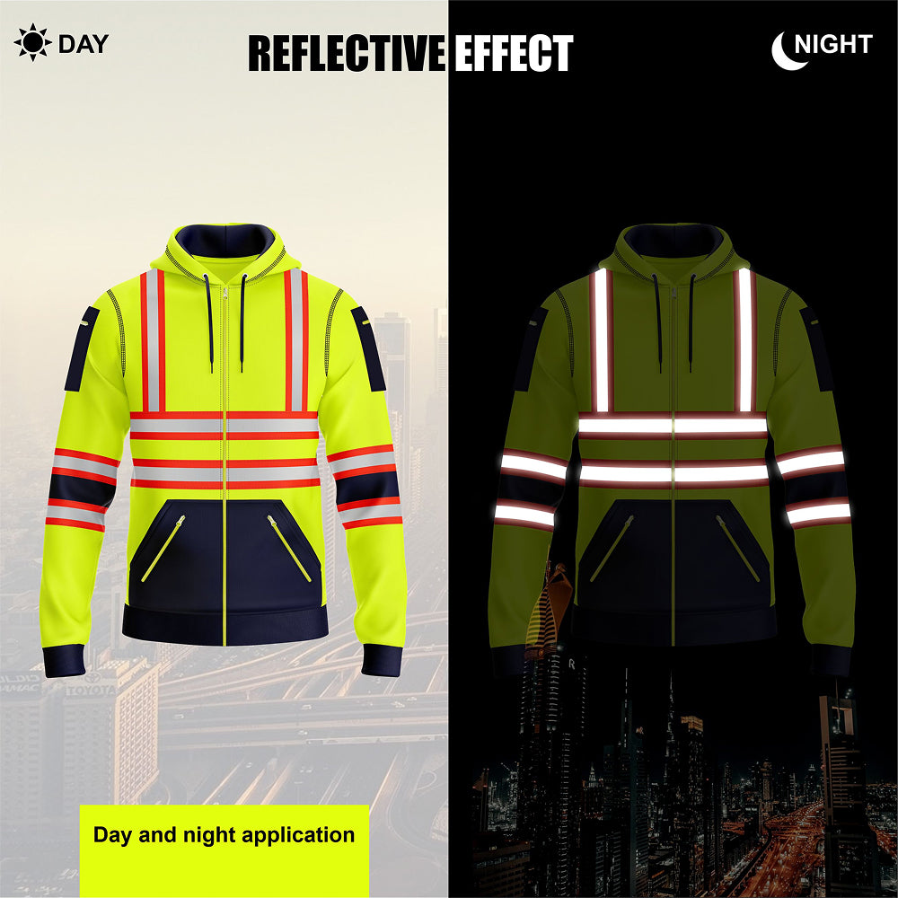 Toro Activa Hi-Vis Fleece Full Zip Workwear Hoodie 11 TORO ACTIVA