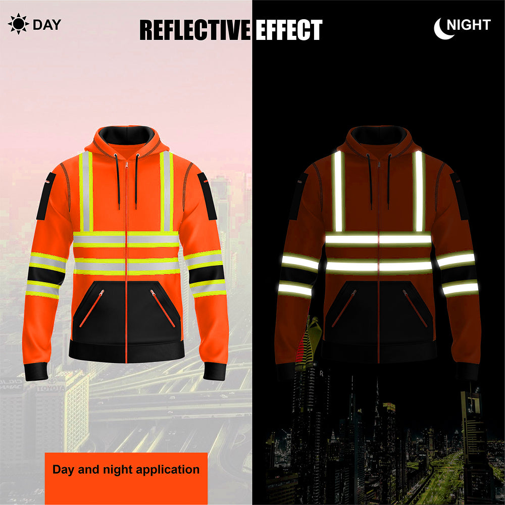 Toro Activa Hi-Vis Fleece Full Zip Workwear Hoodie 11 TORO ACTIVA