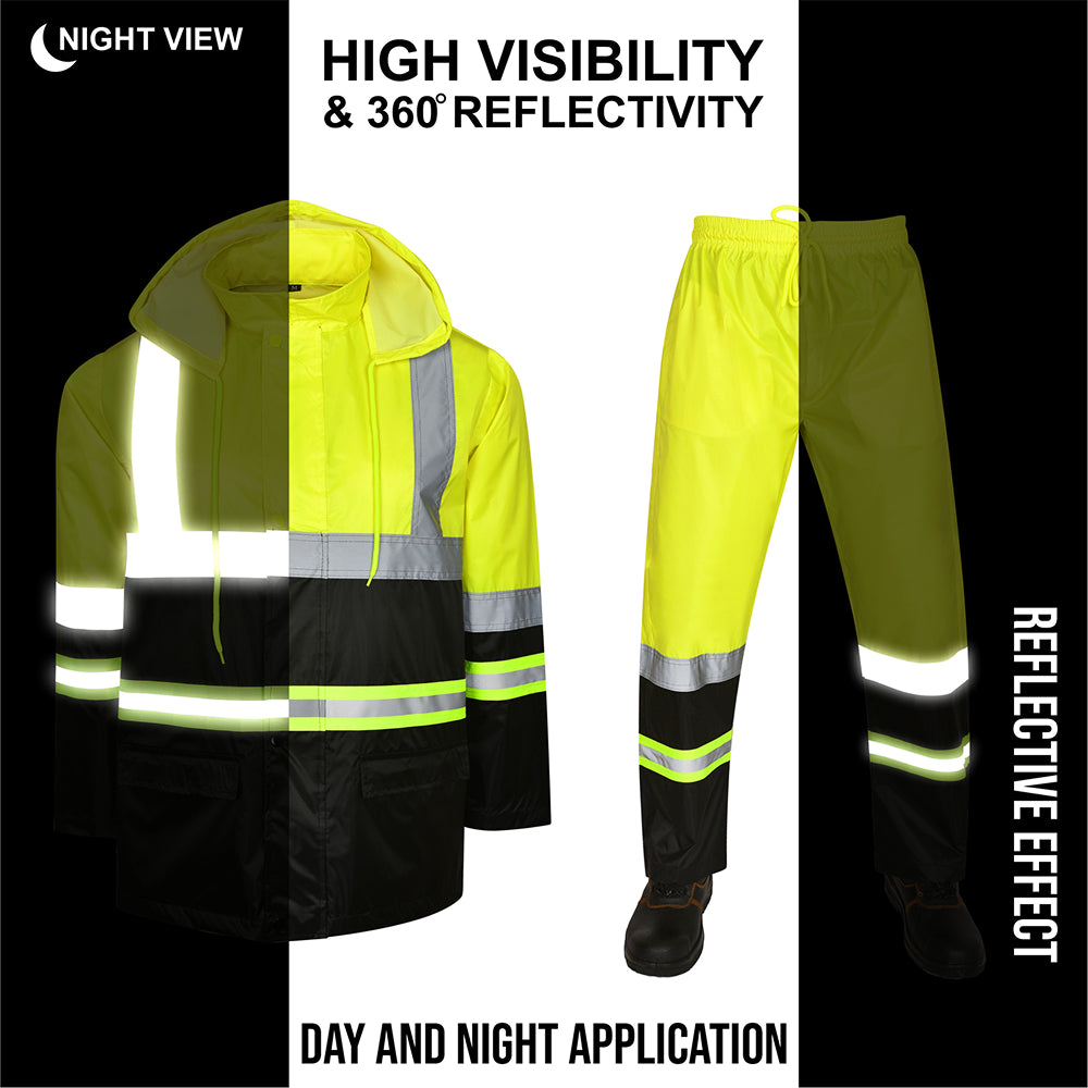 Toro Activa Lightweight Hi-Vis Rainsuit - RS103 Yellow/Black TORO ACTIVA