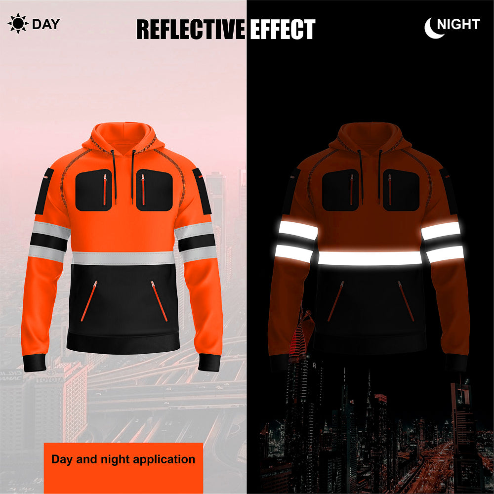 Toro activa Essential Hi-Vis Fleece Hoodie 2 - Orange/Black TORO ACTIVA