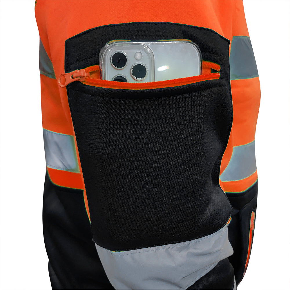 Toro activa Essential Hi-Vis Fleece Hoodie 2 - Orange/Black TORO ACTIVA
