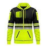 Toro Activa Hi-Vis Fleece Fullzip Pullover Hoodie 1013 Yellow Black TORO ACTIVA