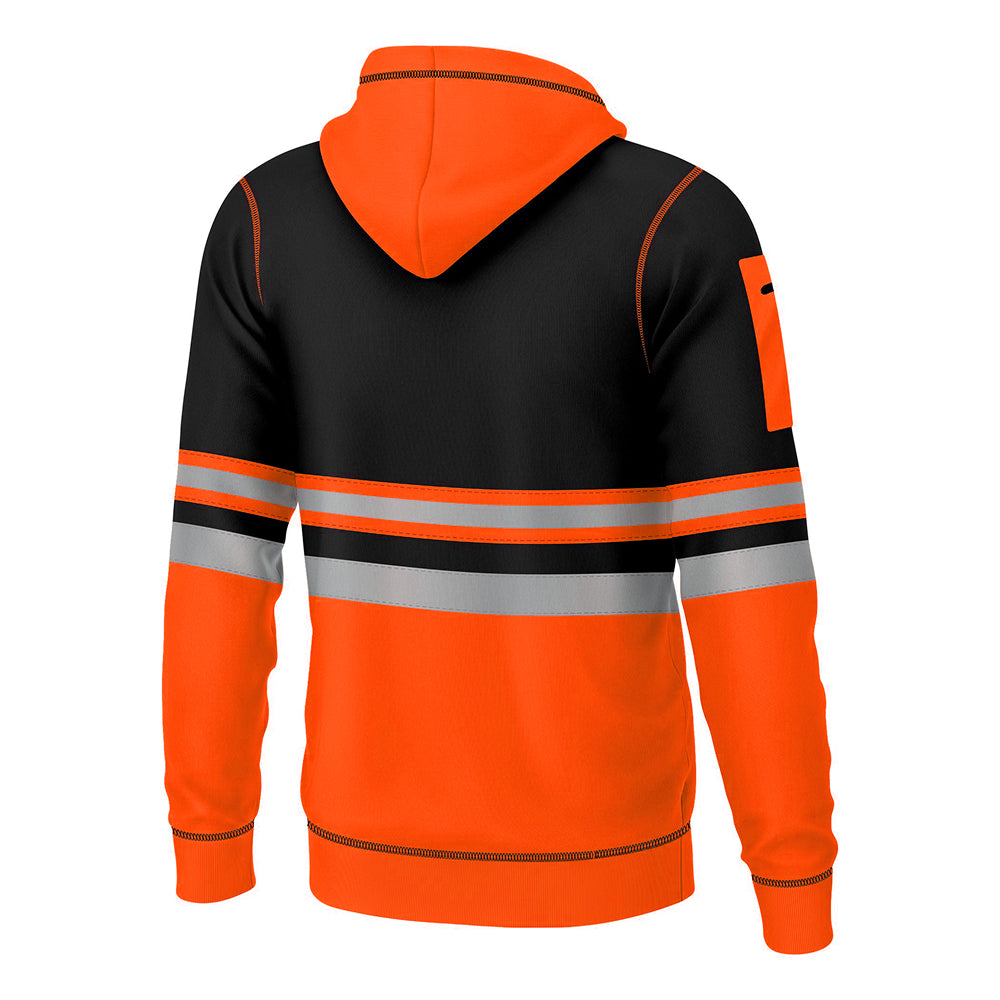 Toro Activa Hi-Vis Fleece Fullzip Pullover Hoodie 1013 - Orange/Black TORO ACTIVA