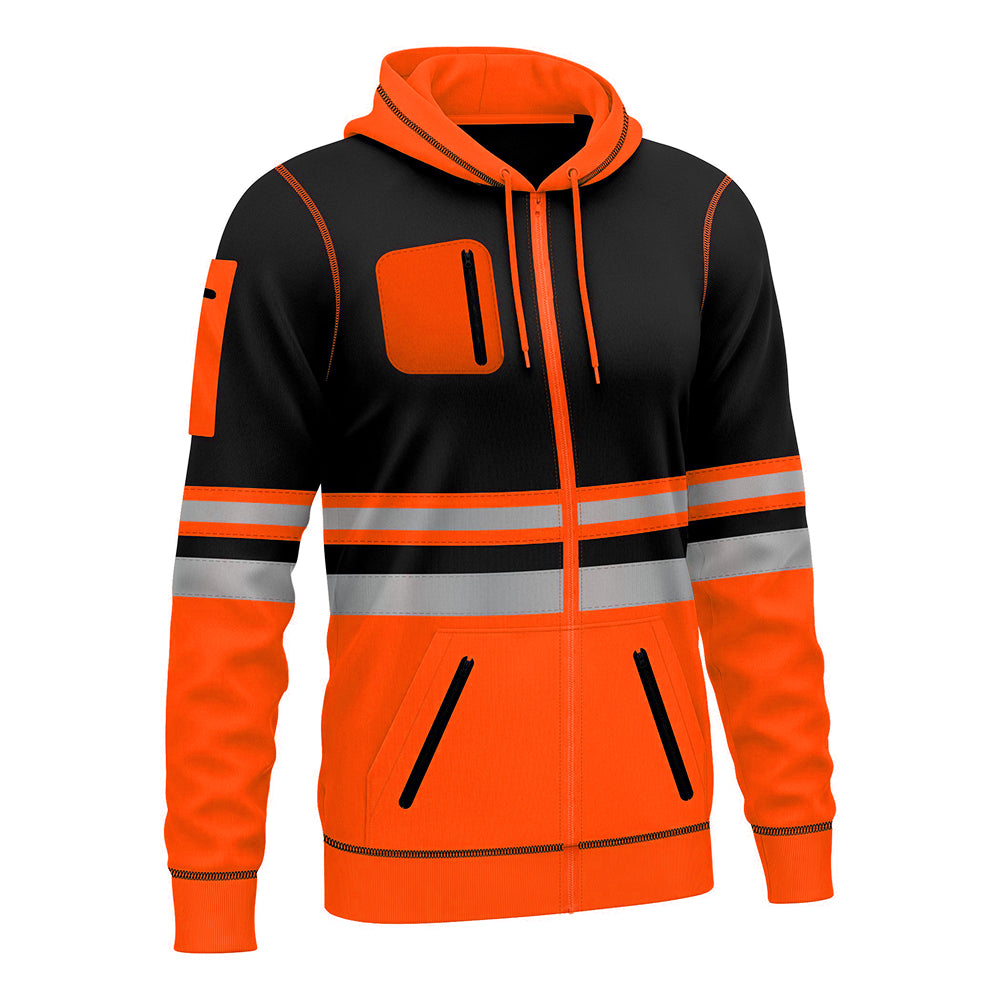 Toro Activa Hi-Vis Fleece Fullzip Pullover Hoodie 1013 - Orange/Black TORO ACTIVA