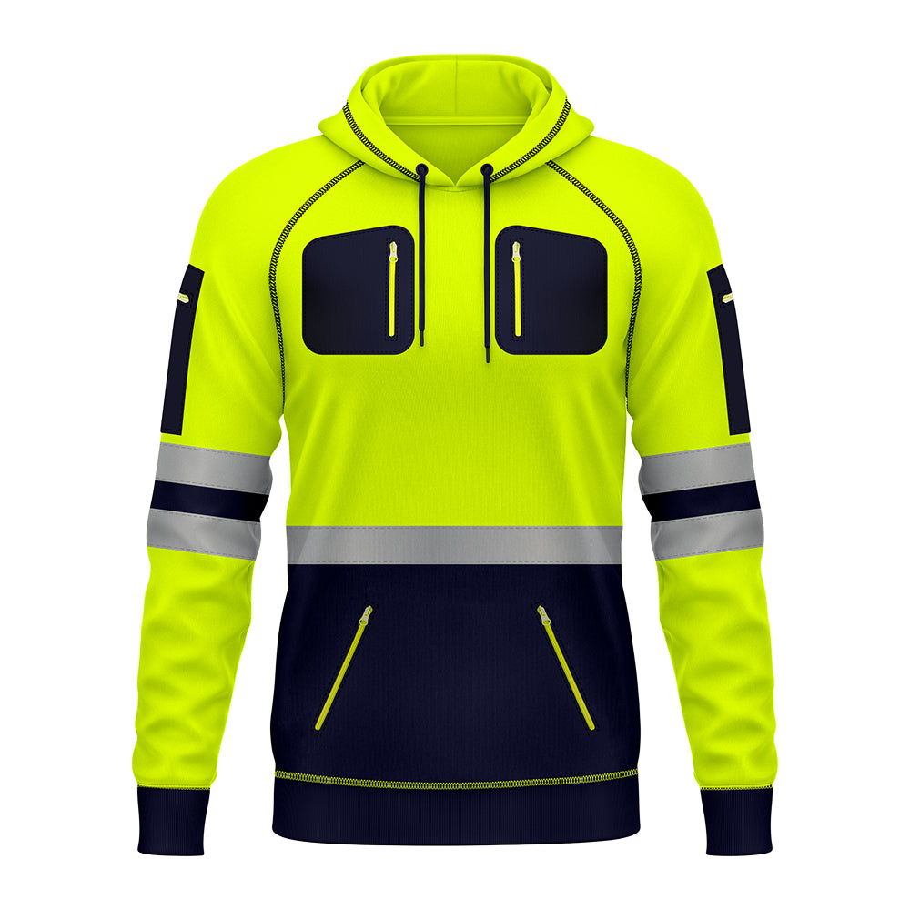 Toro activa Essential Hi-Vis Fleece Hoodie 2 Yellow Navy TORO ACTIVA
