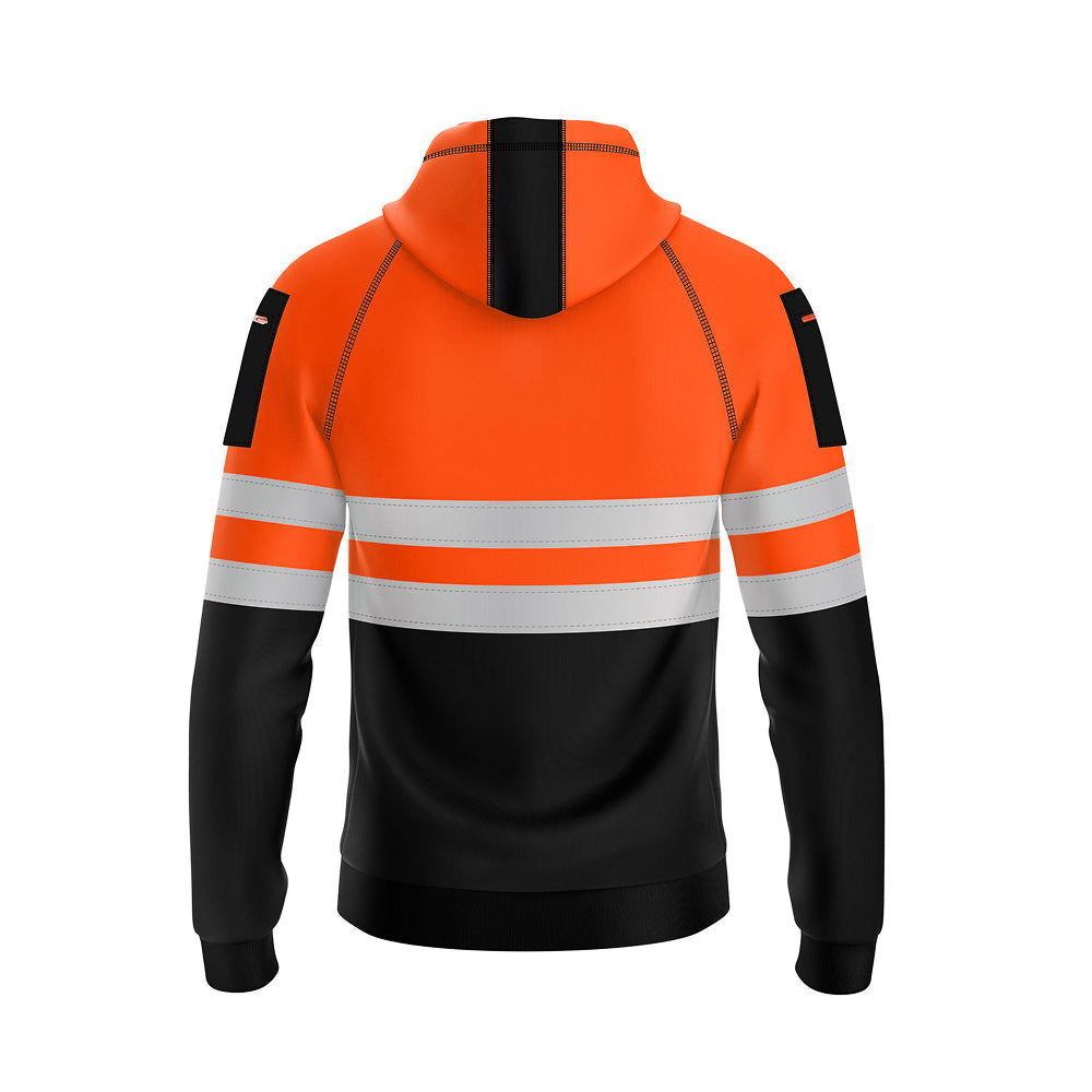 Toro Activa Hi-Vis Fleece Workwear Hoodie 3 - Orange/Black TORO ACTIVA