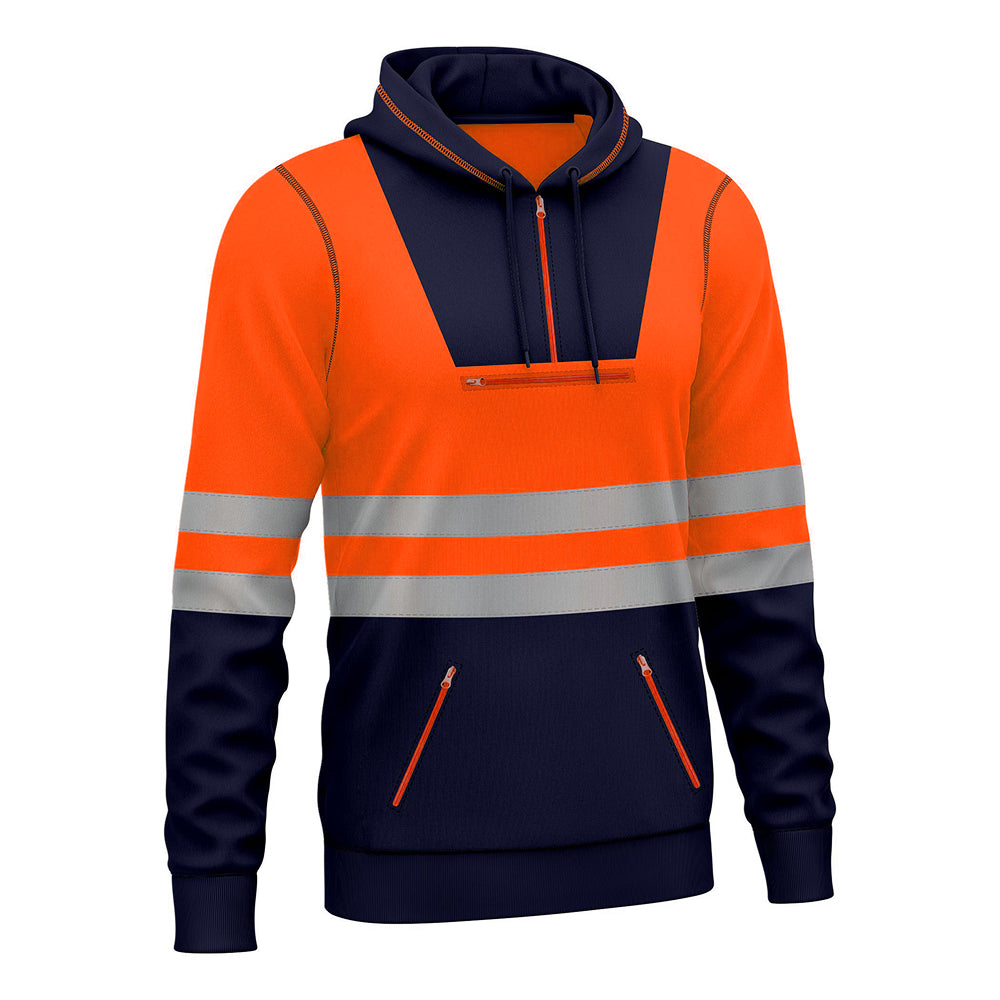 Hi-Vis Work Hoodie 6 | High Visibility Workwear Pullover TORO ACTIVA