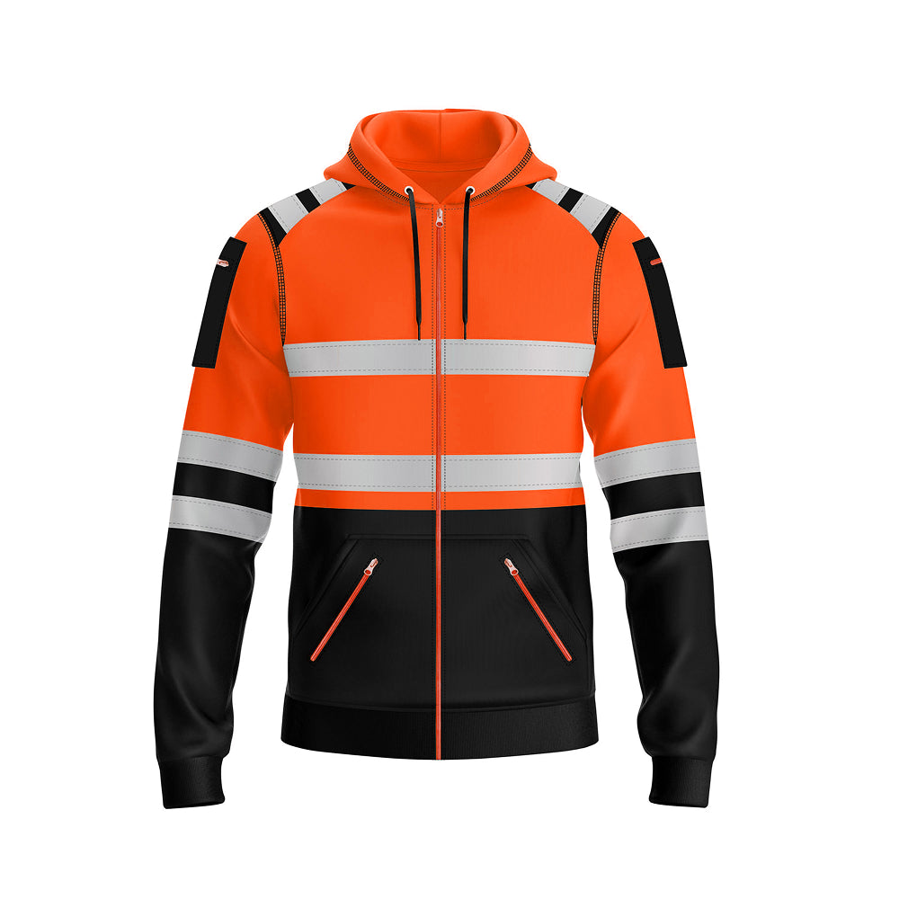 Toro Activa Pullover Fleece Hi-Vis Full Zip Hoodie 8 - Orange/Black TORO ACTIVA
