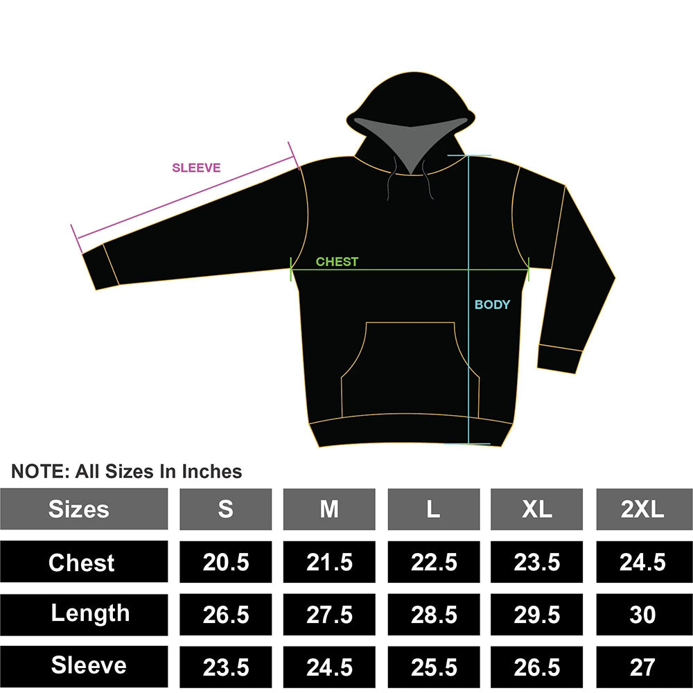 Hi-Vis Workwear ESSENTIAL Fleece Pullover Hoodie W1006 - Black/Yellow TORO ACTIVA