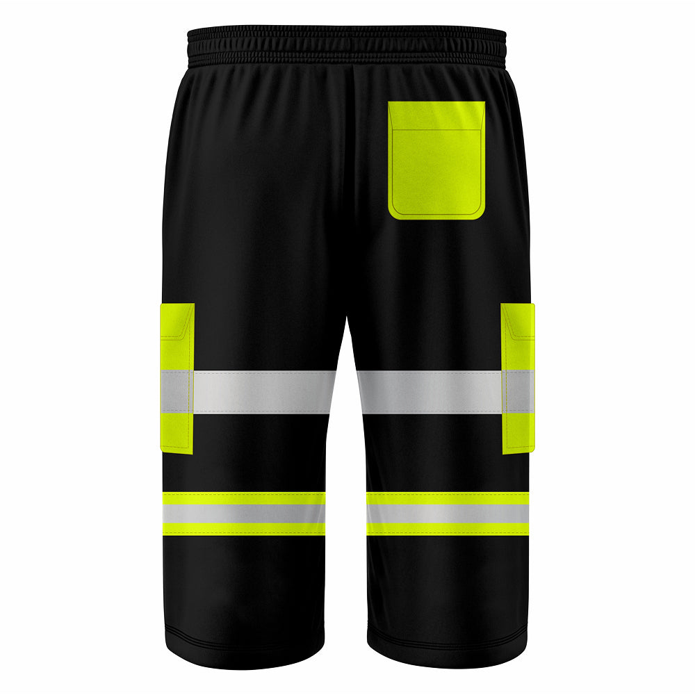Toro Activa Hi-Vis Fleece Shorts SH104 - Black/Yellow TORO ACTIVA