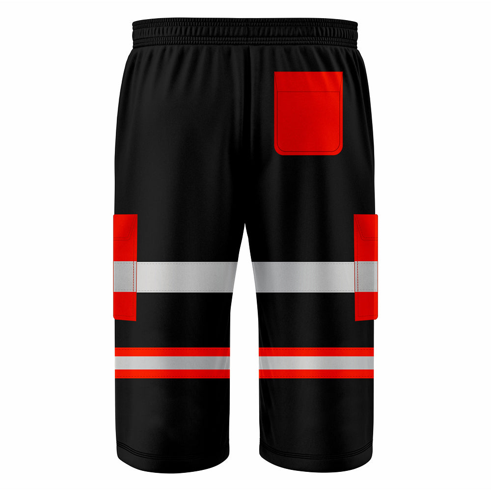 Toro Activa Hi-Vis Fleece Shorts SH104 - Black/Orange TORO ACTIVA