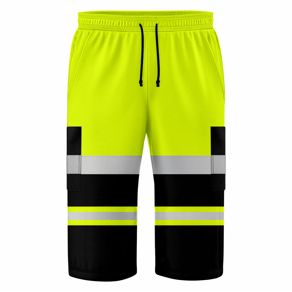 Toro Activa Hi-Vis Fleece Shorts SH103 - Black/Yellow 2XL TORO ACTIVA