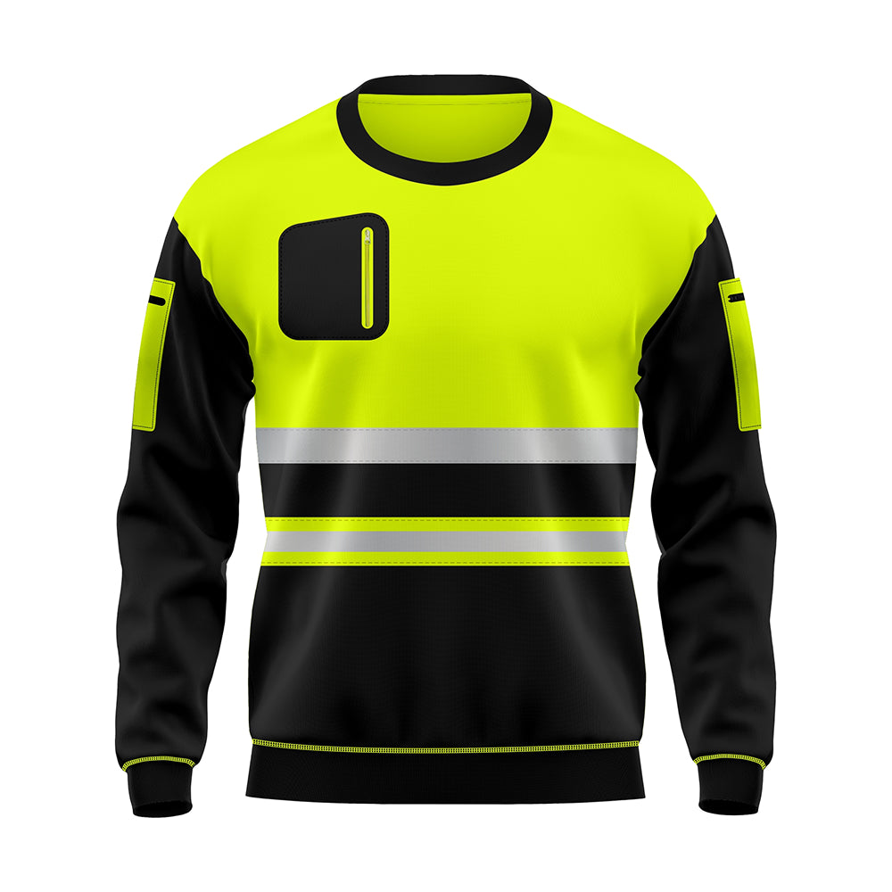 Hi-Vis Work Sweatshirt S103 - Yellow/Black | Workwear 2XL TORO ACTIVA