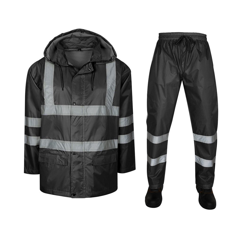 Toro Activa Lightweight Hi-Vis Rainsuit - RS105 Black TORO ACTIVA