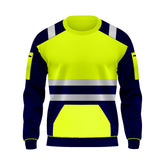 Toro Activa Workwear Hi-Vis Sweatshirt S101 Yellow Navy TORO ACTIVA