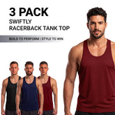 Toro Activa Swiftly Racerback Tank Top - 3 Colour Set Maroon Black Blue TORO ACTIVA