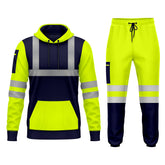 Toro Activa Hi-Vis Pullover Tracksuit - TS09 Yellow Navy TORO ACTIVA