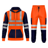 Toro Activa Hi-Vis Pullover Tracksuit - TS11 Orange Navy TORO ACTIVA