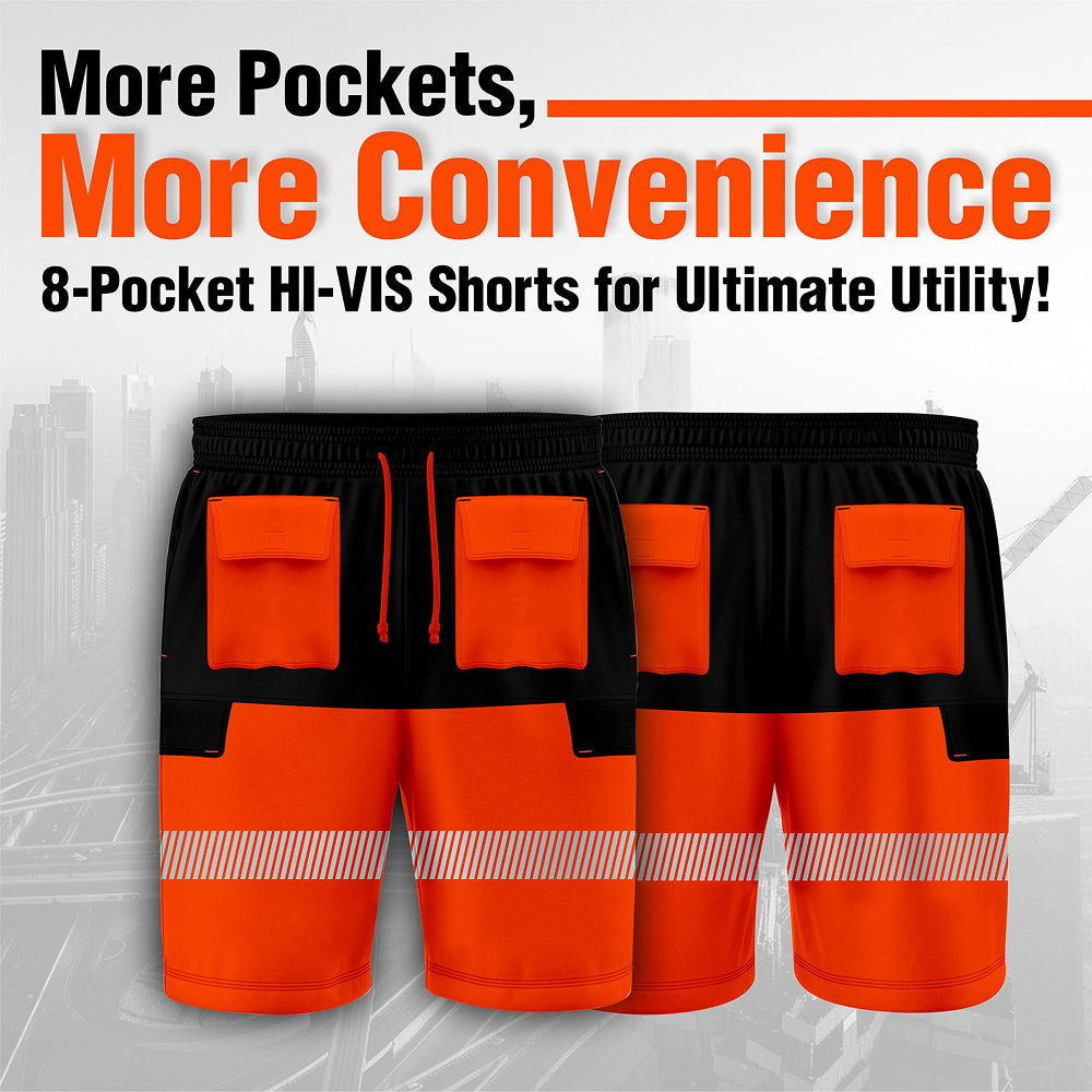Toro Activa Hi-Vis Fleece Shorts SH106 - Orange/Black TORO ACTIVA