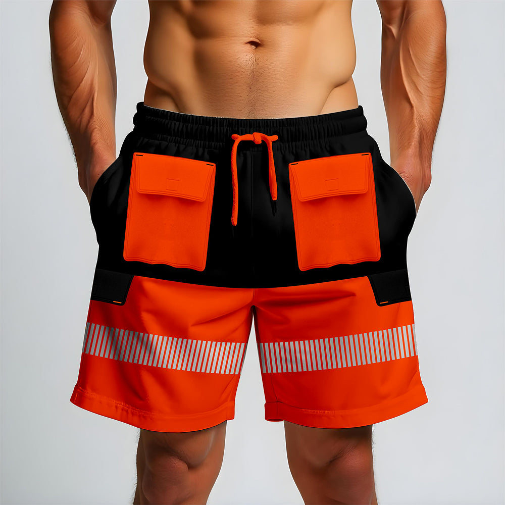 Toro Activa Hi-Vis Fleece Shorts SH106 - Orange/Black TORO ACTIVA