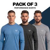 Toro Activa Cationic Long Sleeve Performance Tee 3-Pack - Black, Grey & Blue TORO ACTIVA