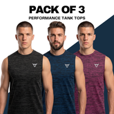 Toro Activa Essentials Melange Performance Tank Top 3-Pack - Maroon/Black/Blue TORO ACTIVA