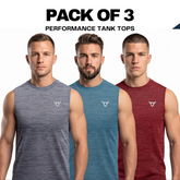 Toro Activa Essentials Melange Performance Tank Top 3-Pack - Grey/Teal/Red TORO ACTIVA
