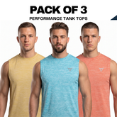 Toro Activa Essentials Melange Performance Tank Top 3-Pack - Orange/Blue/Yellow TORO ACTIVA