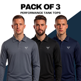Toro Activa Performance Long Sleeve Polo 3-Pack - Black/Grey/Navy TORO ACTIVA