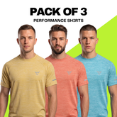 Toro Activa Performance Shirt - Orange/Blue/Yellow - Pack of 3 TORO ACTIVA