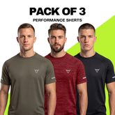 Toro Activa Performance Shirt - Red/Black/Olive - Pack of 3 TORO ACTIVA