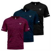 Toro Activa Youth Melange Performance Tee - 3-Pack Bundle Maroon Black Blue TORO ACTIVA