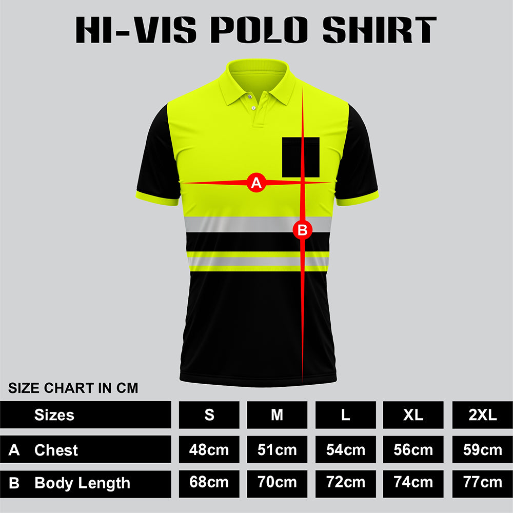 Toro Activa High Visibility Safety Work Wear Short Sleeve Polo Shirt P103 TORO ACTIVA